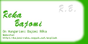 reka bajomi business card